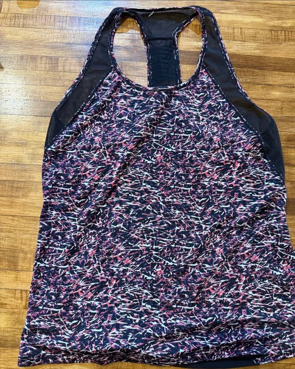 Lululemon Sunshine Salutation Tank Top Mini Ripple Boom Juice Racerback (01)
